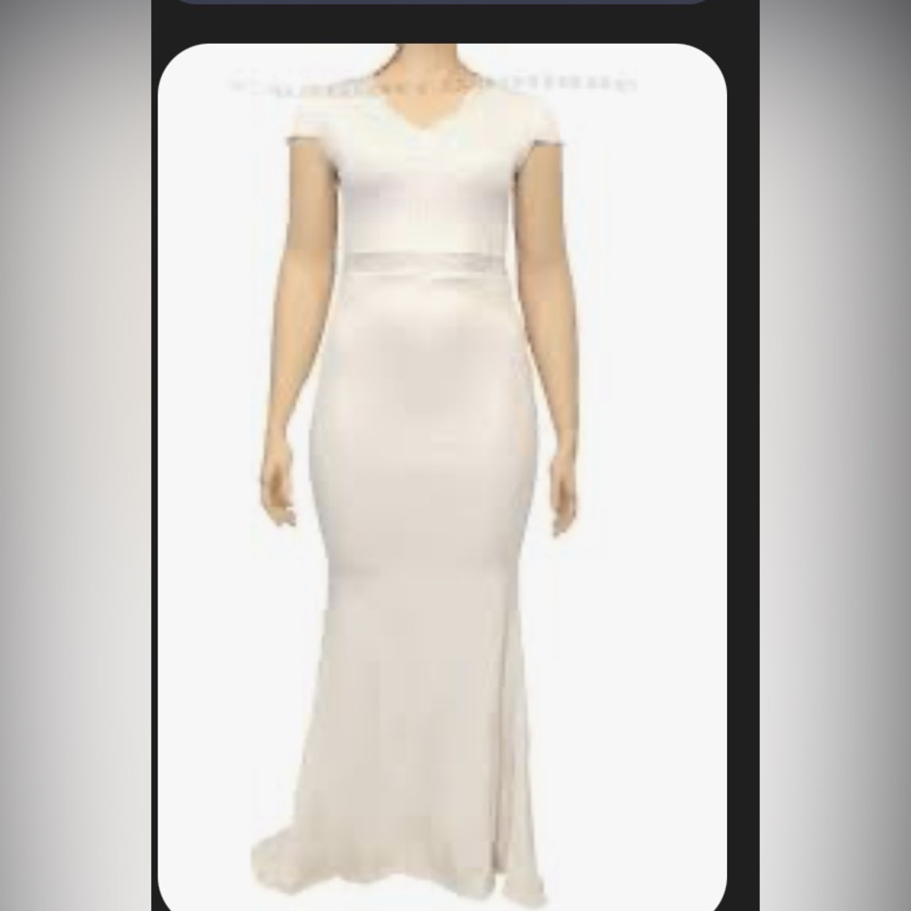 Elegant White Evening Gown